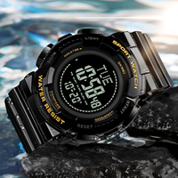 Jam Tangan Digital SKMEI 2077 Edisi Terbatas Tahan Air 5BAR Tali TPU Casing ABS Gaya Sport