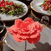 Fleur artificielle en mousse réaliste faite à la main, style preppy, pivoine rose, 50 cm, pour décoration de chambre festive, DIY, fête des mères, Saint-Valentin