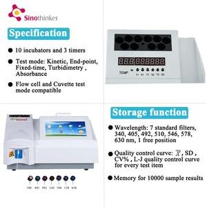 Sinothinker Halbautomatischer Chemie-Analysator Biochemie-Analysegerät Semi-Automatischer Veterinär-Biochemie-Analysator für Tierärzte - Product Image 4