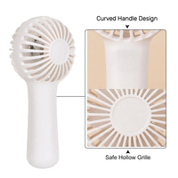 Ventilateur portable mini USB pour extérieur avec lumière LED, en plastique, rechargeable, 4 vitesses, idéal pour l'été