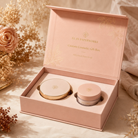 Boîte magnétique rigide biodégradable écologique avec doublure en éponge, pelliculage mat et gaufrage pour kit de soins de la peau, en carton recyclable
