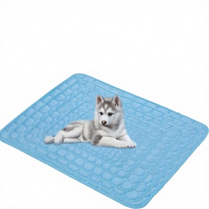 Modern Summer Cooling Eco-Friendly Gel Filled Dog Bed Mat with Ice Silk PVC Fiber Silicone Print Breathable Non-Slip Anti-Bite - Product Image 3