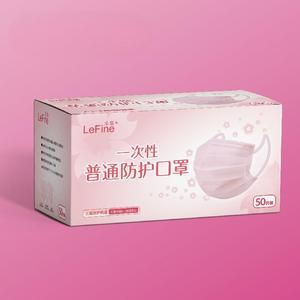 3 طبقات وردي للاستعمال مرة واحدة قناع الوجه غير المنسوج لينة تنفس ترشيح عالي للحماية اليومية - Product Image 4