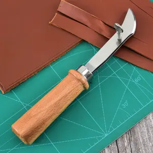 Couro profissional friso ferramenta couro artesanato vincando ferramentas ajustável fora couro borda creaser para DIY trabalhando
