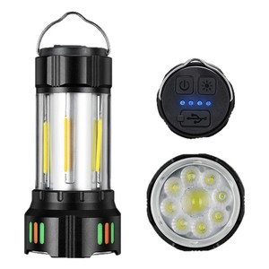 Linterna de Camping Recargable, Impermeable, Luz LED Blanca Cálida con Gancho para Uso en Exteriores - Product Image 5