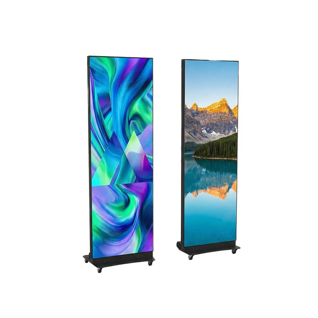 P1.25 P1.86 P2.5 Foldable LED Poster Screen Portable Digital Poster Display Vertical LED Display for Indoor Advertising