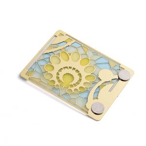 Imán para Refrigerador con Logotipo Grabado, Forma Rectangular, Color Amarillo, en Promoción - Product Image 4