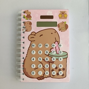 ए 5 प्यारा कार्टून पैटर्न पर्याप्त स्टॉक में सर्पिल बाइंडिंग पेपर कैलकुलेटर नोटबुक - Product Image 1