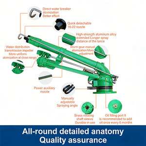 Aspersor de Riego Oscilante de Acero Inoxidable para Jardín, Equipo de Riego de Gran Cobertura - Product Image 2