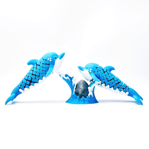 Dinosaure Animal en Plastique Écologique, Structure de Chaîne de Dauphin Imprimée en 3D, Articulations Entièrement Mobiles, OEM d'Usine d'Origine - Product Image 3