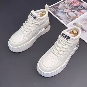 Zapatillas Deportivas Blancas de Caña Alta, Tendencia de Moda 2025, Suela de Goma Gruesa, para Todas las Estaciones, Deportes al Aire Libre, Ocio - Product Image 3