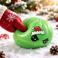 Groothandel Kerst Dumpling Squishy Speelgoed OEM/ODM Aangepaste TPR Glitter Stress Verlichtende Knijp Speelgoed Bulk Fabriek Direct