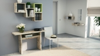 Ensemble de table à manger convertible en bois de luxe, style européen vintage, meubles de maison, pliable, 6 places, salle à manger