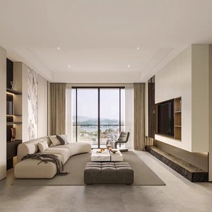 Mobile <span class=keywords><strong>TV</strong></span> Facile da Montare con Vetrina, Design Moderno e Minimalista, Soluzione in MDF per il Soggiorno Contemporaneo - Product Image 2