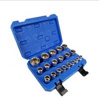 Fixation 21 pièces convertisseur de douille adaptateur ensemble carré entraînement 1/2 'adaptateur de douille d'impact 12 points pour outil de réparation de Garage de vélo