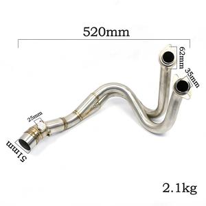 Tubo de Escape para Motocicleta Kawasaki Ninja650/z650/<span class=keywords><strong>ER6N</strong></span>/6F/Versys650, Sección Delantera de Acero Inoxidable <span class=keywords><strong>Azul</strong></span> - Product Image 4