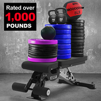 Banc de musculation réglable multifonction en acier/métal pour exercices à domicile avec entraînement de force pliable de style plat