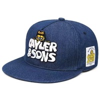 Gorra de Béisbol de PVC con Visera Plana, Unisex, Estilo Hip-Hop/Rap Chino, Ajustable, de 6 Paneles, en Tela de Algodón