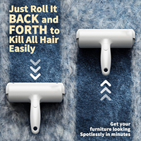 Rouleau adhésif en silicone réutilisable double face de luxe pour enlever les poils d'animaux, brosse simple