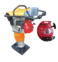 Pilon vibrant vertical portatif à essence 5.0-6.5HP, à rayon de braquage court, à fort impact, pour fondations et pentes