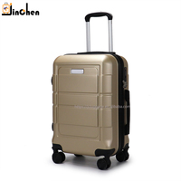 Set Koper Trolley Cangkang Keras Mewah Grosir Logo Kustom Abu-abu Ringan Tahan Air 3 Buah Set Koper Perjalanan