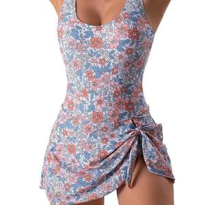 Maillot de bain une pièce imprimé 2026 pour <span class=keywords><strong>femme</strong></span>, sexy, coupe classique, décolleté en U, pour la plage - Product Image 4