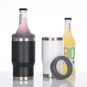 OEM/ODM 14oz Blank can cooler Hot and Cold stainless steel Cup with Lid and Straw 14oz <b>Coffee</b> Mugs with Handle - Product Image 1