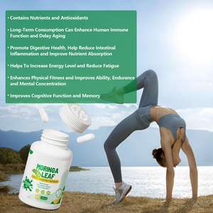 CGMP Fábrica Private Label Melhor Preço Moringa Folha Pó Cápsulas - Product Image 4