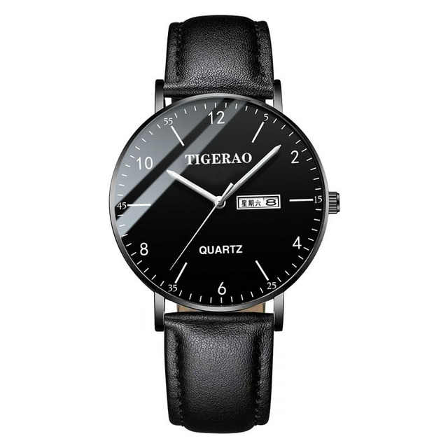 Fashion Personalized logo Stainless Steel Band and Leather Strap 3 Atm Waterproof Quartz Movement Watch for Man