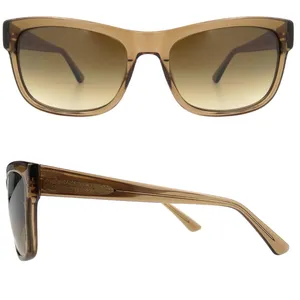 Di fascia alta di lusso di moda Custom Logo da uomo polarizzato design con struttura spessa milionario Mazzucchelli acetato occhiali da sole per donna uomo