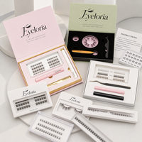 Kit d'extension de cils DIY Beauté, Faux cils en grappe, Vente en gros, Prise en charge de l'emballage et des logos personnalisés