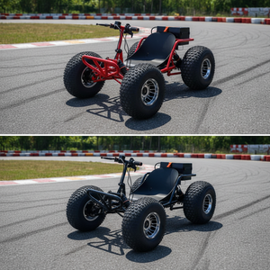 Livraison gratuite 2 pièces 1800W 48V 25A Kart électrique 10 pouces avec pneus, ensemble combiné noir et rouge, <span class=keywords><strong>buggy</strong></span> pour adultes, autonomie de 40 km, charge de 200 kg - Product Image 1