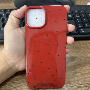 Vente en gros <span class=keywords><strong>de</strong></span> nouveaux produits <span class=keywords><strong>Coque</strong></span> <span class=keywords><strong>de</strong></span> téléphone en TPU à texture gelée rouge <span class=keywords><strong>Coque</strong></span> étanche rose BOW Ins soyeuse et lisse pour modèles 14 15 16 - Product Image 2