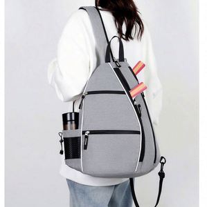 Pickleball Paddle <b>Backpack</b> Adjustable Crossbody Sling Tennis Racketbag With Water Bottle Holder Portable Feature - Product Image 3