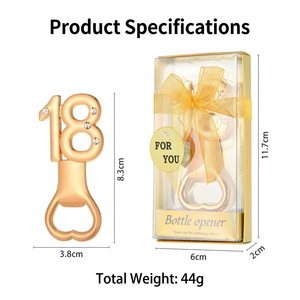 Altın Numaralı Şişe Açacağı Çinko Alaşımlı Hediyelik Eşya Kutusuyla Birlikte Doğum Günü Yıldönümü Düğün Konuk Hediyeleri için - Product Image 5
