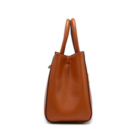 Set Tas Kerja Wanita Vintage dengan Logo Custom, Tas Selempang Kulit PU Berkualitas Tinggi, Trendy, untuk Kerja, Kencan, dan Perjalanan