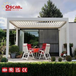 Pérgola de Aluminio 4X6 para Montar en <span class=keywords><strong>la</strong></span> Pared, <span class=keywords><strong>con</strong></span> Techo de Vidrio de Tres Lados, Panel de Techo <span class=keywords><strong>con</strong></span> Sombra para Jardín, Patio, <span class=keywords><strong>Terraza</strong></span> - Product Image 1