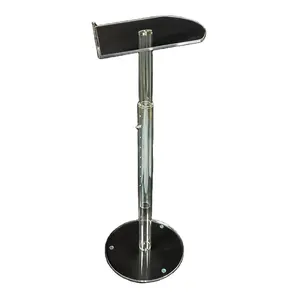 Detachable Acrylic Lectern Church Adjustable Height Pulpit Podium with Metal stands Clear Podium Stand
