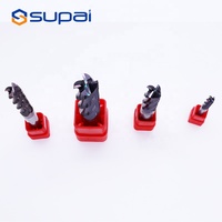Fraise à trois dents Supal en carbure de tungstène avec revêtement TiCN pour gravure et ébavurage du bois, disponible en version OEM