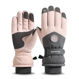 Лыжные перчатки для мужчин и женщин, водонепроницаемые Зимние перчатки для сноуборда и сенсорного экрана, перчатки для снегохода