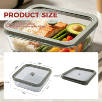 Bols en verre classiques avec couvercle en silicone de qualité alimentaire pour micro-ondes et four, hermétiques, gardent les aliments frais, personnalisables, vente en gros