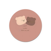 Tapis de souris rond en caoutchouc Lulin Anime avec base antidérapante et bord cousu 220x220mm pour PC/ordinateur portable