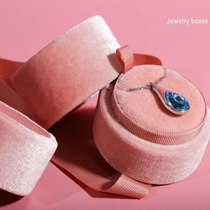 Boîte à pendentif, boîte à collier rose, boîte cadeau en velours pour pendentif, boîte de rangement haut de gamme pour bijoux, personnalisable selon les besoins - Product Image 4