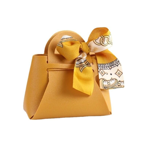 Wedding Gift Bag Candy Bag PU Leather Party Favor Boxes Personalized Wedding Guest Gift