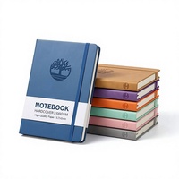 Carnet de notes/agenda A5 en cuir PU végétalien 100GSM, 100 feuilles, couleur personnalisée, logo, couverture rigide avec élastique, vente en gros