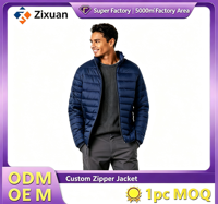 Veste à fermeture éclair personnalisée OEM pour homme, manteau matelassé léger pour l'extérieur, plusieurs couleurs disponibles