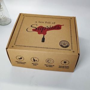 Scatole Regalo Personalizzate a Tema Vino in Cartone Ondulato Kraft, <span class=keywords><strong>Cartoni</strong></span> per Spedizione di Snack e Set Regalo Sorpresa per le Feste - Product Image 5