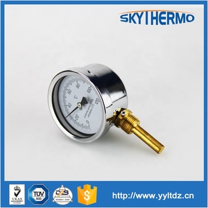 Termômetro bimetal d100mm com medidor de temperatura bimetal da água flange haste longa usado no hvac-40 + 40c - Product Image 5