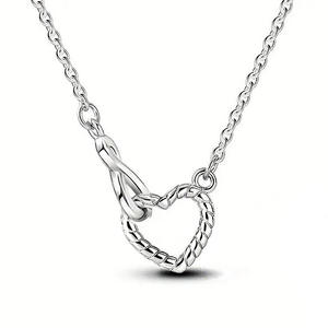 Ciondolo a Cuore Xl1405 in Argento 925, Charm Classico Unisex per Uso Quotidiano, Finitura in Oro Bianco - Product Image 1