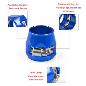 Collier de serrage en aluminium AN4-AN12 personnalisable pour tubes haute pression, idéal pour la connexion de conduites automobiles et de motos - Product Image 3